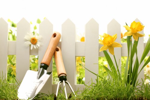 Shaping a formal hedge in a St James property