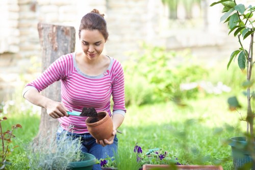 Professional gardeners following a safety-first policy